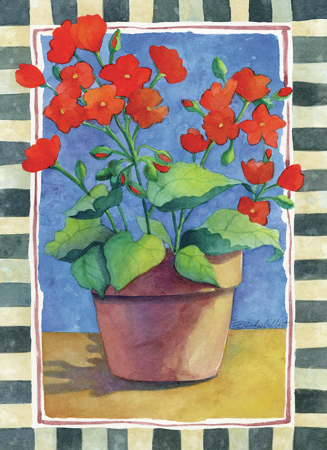 Flower Mixed Media - Geraniums by Fiona Stokes-gilbert