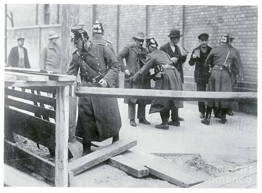 German Police Checking Communist Photograph by Bettmann