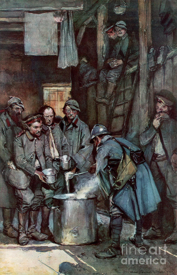German Prisoners In Souville, Verdun Drawing by Print Collector