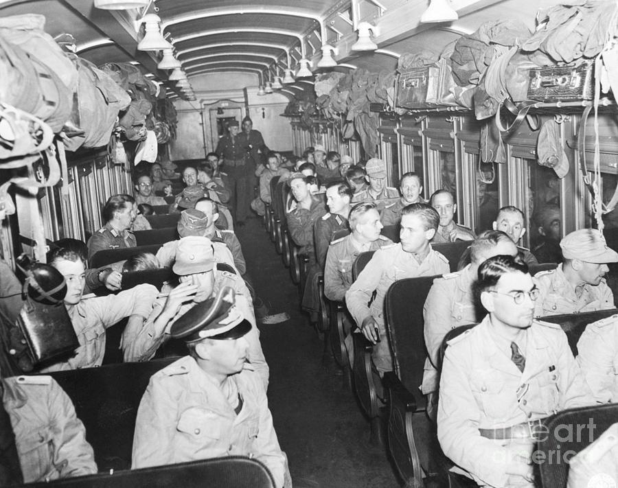 German Prisoners Of War On Train Photograph by Bettmann