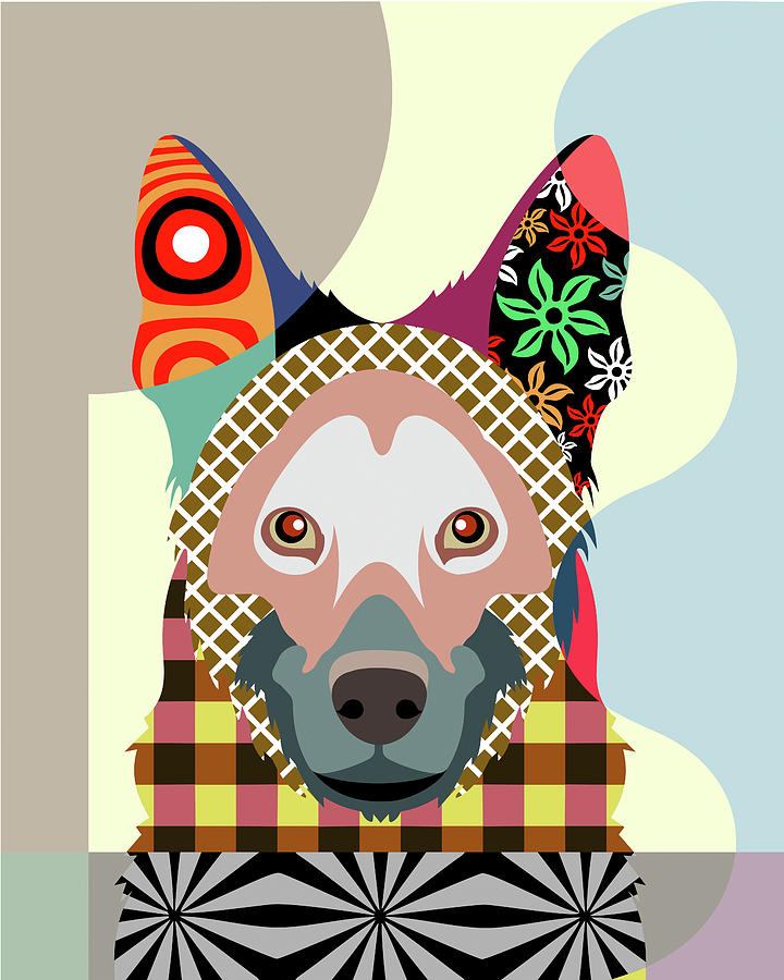 Animal Digital Art - German Shepherd by Lanre Adefioye