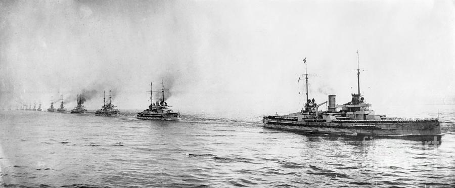 German Ships In Line by Bettmann