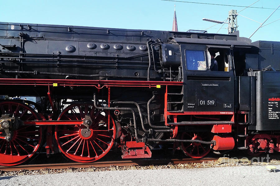 German steam locomotive class 01 left side Photograph by Rudi Prott