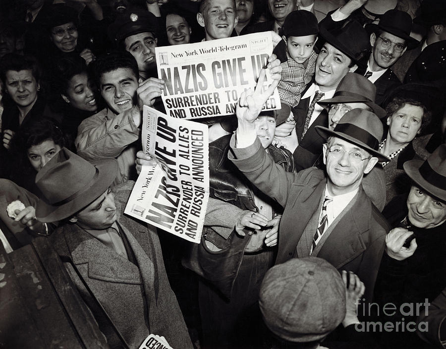 German Surrender On Front Pages Photograph by Bettmann