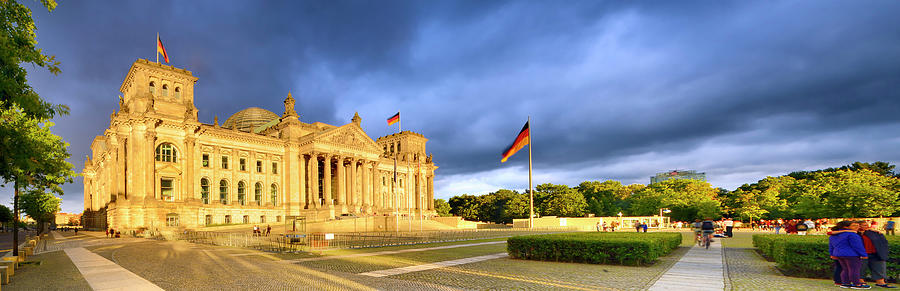 Germany, Berlin, Berlin Mitte, Reichstag Parliament Building, Digital Art by Francesco Carovillano