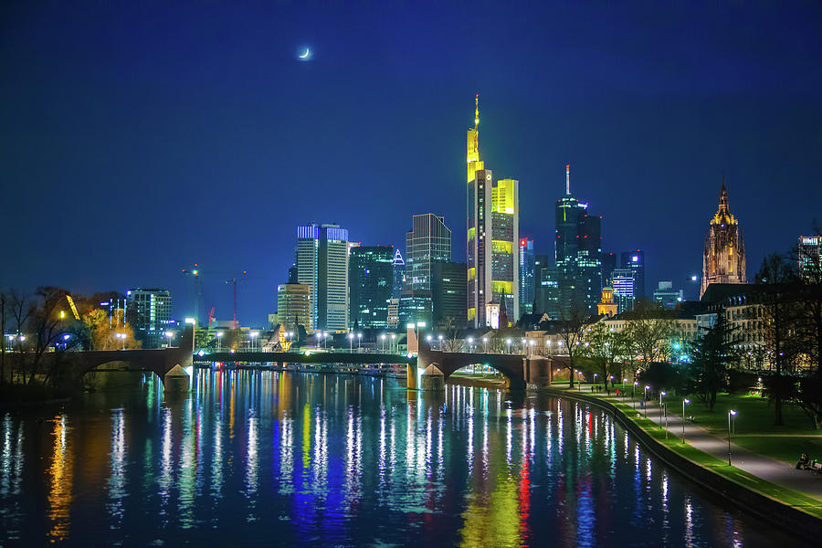 Germany, Frankfurt, River Main, Skyline Photograph by Malorny