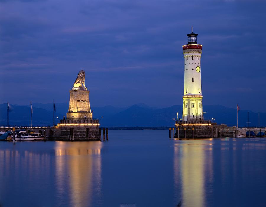 Germany, Harbor At Lake Constance Digital Art by Reinhard Schmid