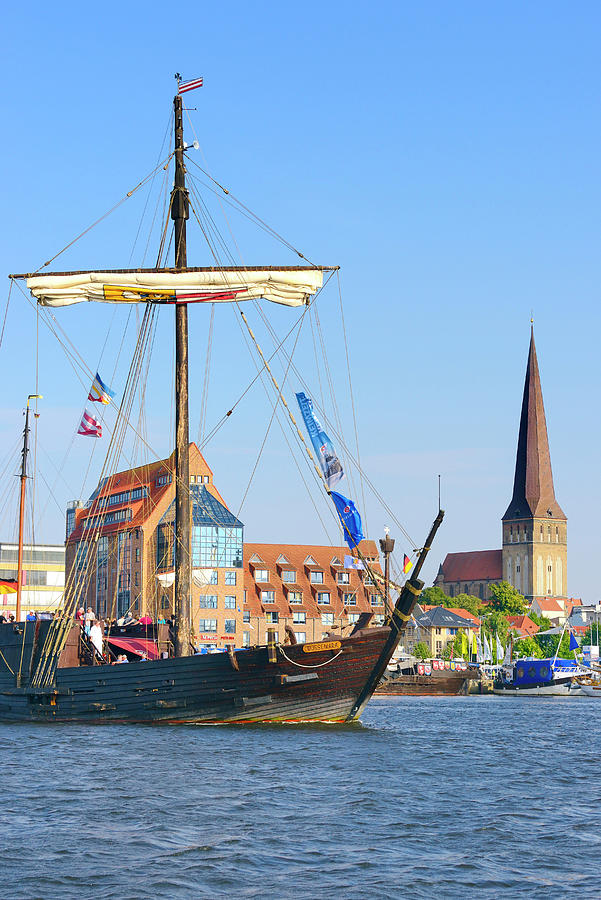 Germany, Mecklenburg-western Pomerania, Rostock, Hanse Sail Festival. Digital Art by Francesco Carovillano