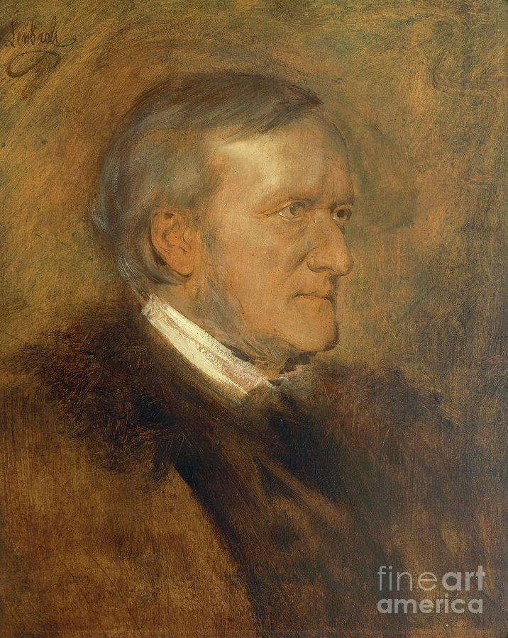 Germany, Portrait Of Wagner Painting by Franz Seraph Von Lenbach