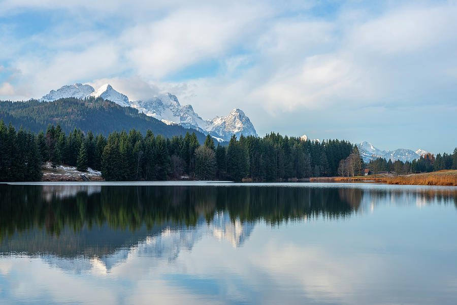 Geroldsee With Wetterstein Mountains, Krün Bei Garmisch-partenkirchen ...