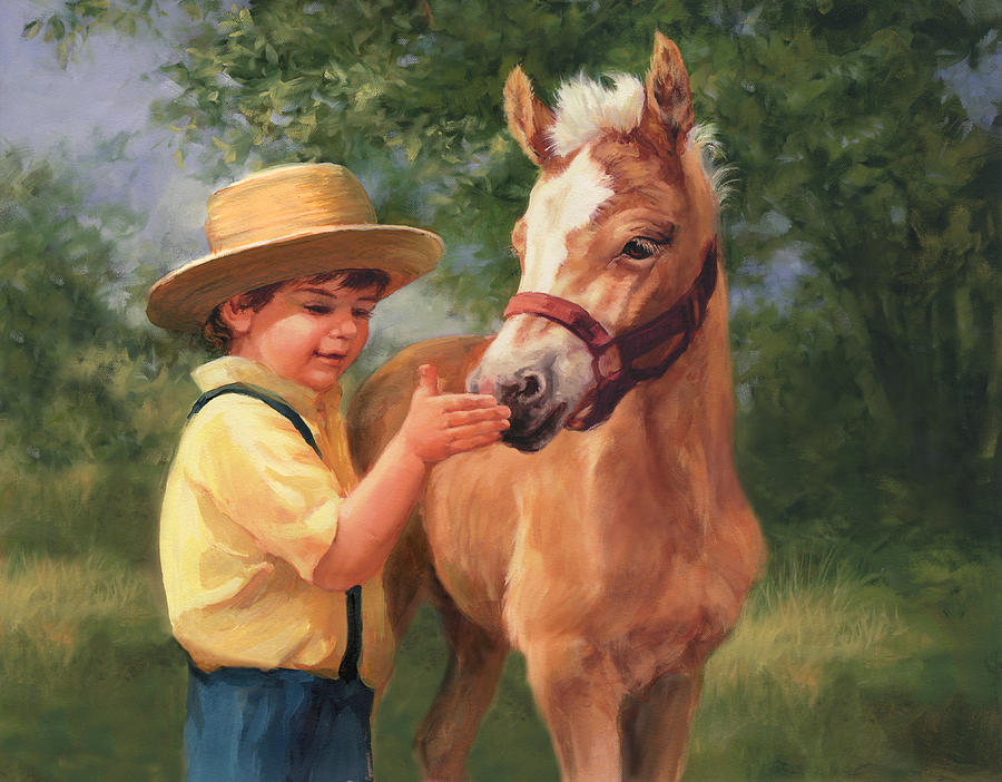 Мальчик на лошадке. Художница Laurie Snow Hein. Мальчик на лошади. Мальчик и конь.