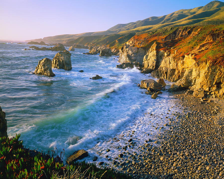 Getting Refreshed At The Big Sur Coast Photograph by Ron thomas