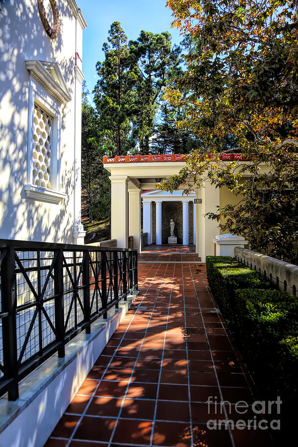 Getty Villa Pathway Exterior Landscape  Photograph by Chuck Kuhn