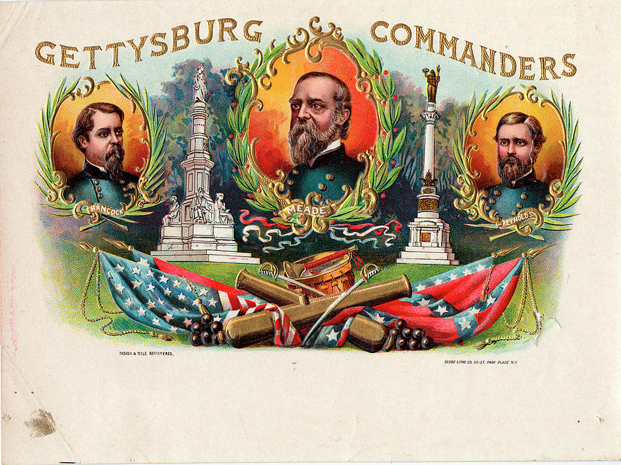 Gettysburg & Commanders Painting by Art Of The Cigar