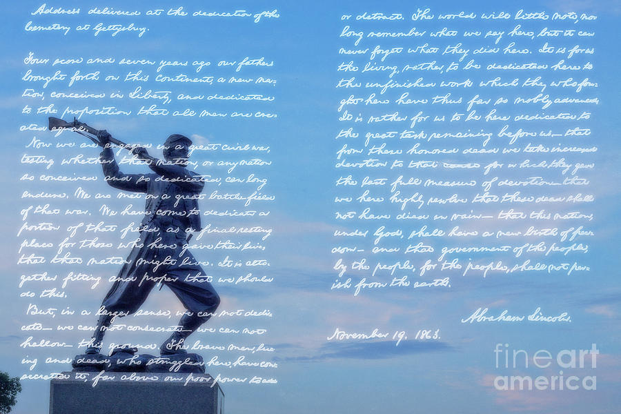 Gettysburg Address 72nd Pennsylvania Infantry Digital Art by Randy Steele
