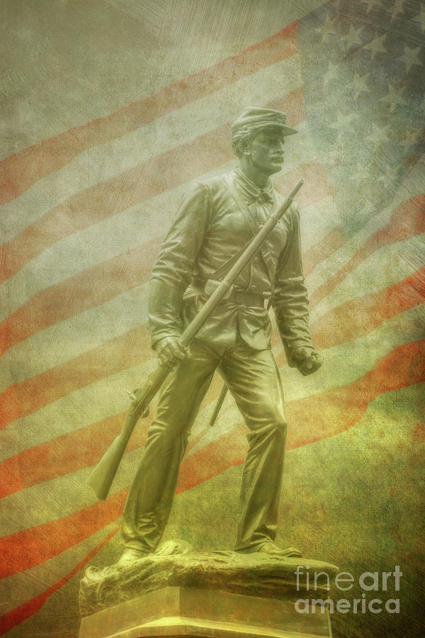 Gettysburg Battlefield 10th Pennsylvania Reserves Digital Art by Randy Steele