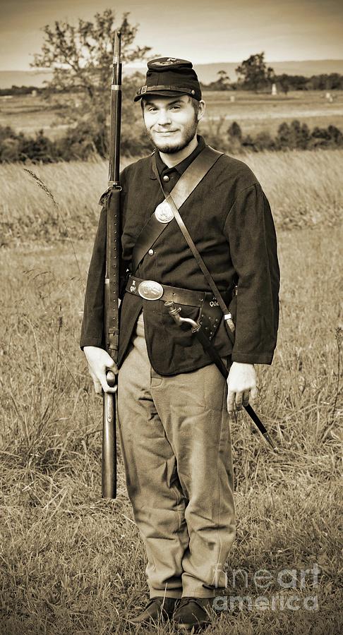 Gettysburg Battlefield - Young Union Soldier Photograph