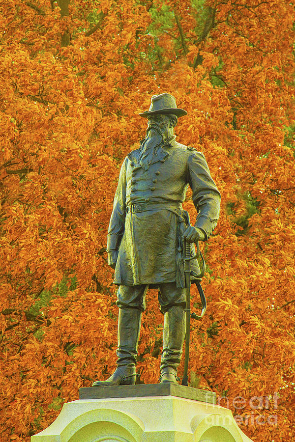 Gettysburg General Robinson Monument  Digital Art by Randy Steele