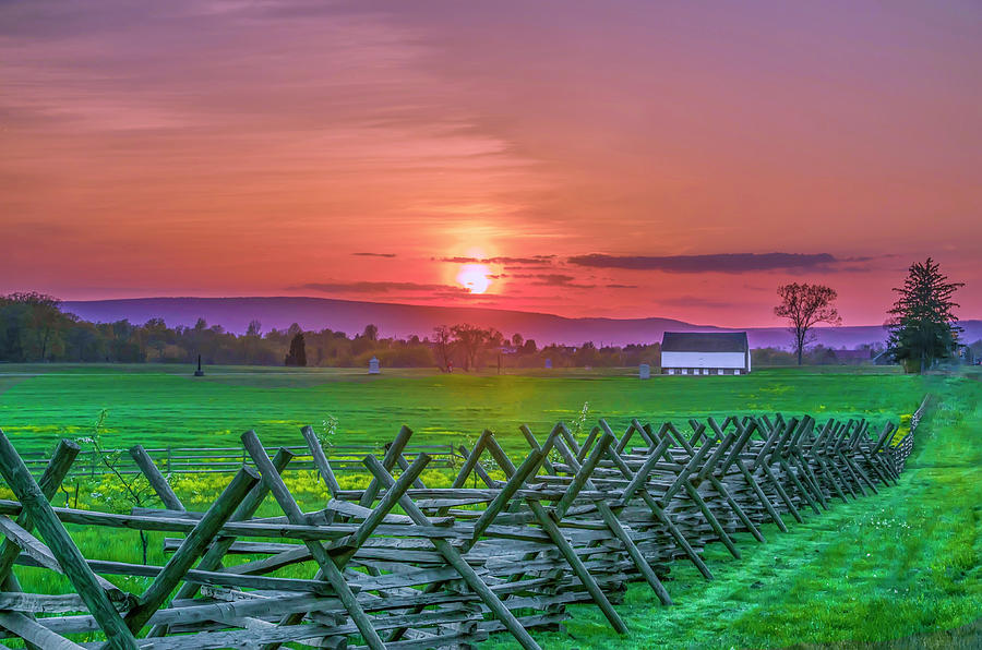 Gettysburg Pennsylvania at Sunset Photograph by Bill Cannon