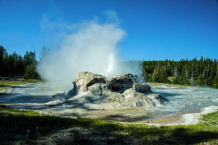 Geyser in Yellowstone Photograph by Brian Jordan - Fine Art America