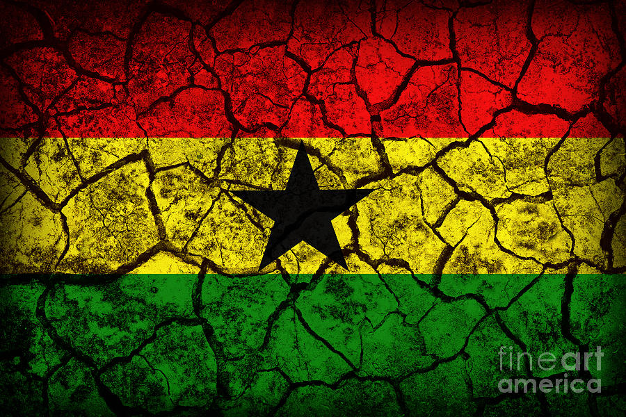 Ghana Flag Pattern ,retro Vintage Style Photograph by Wasantistock
