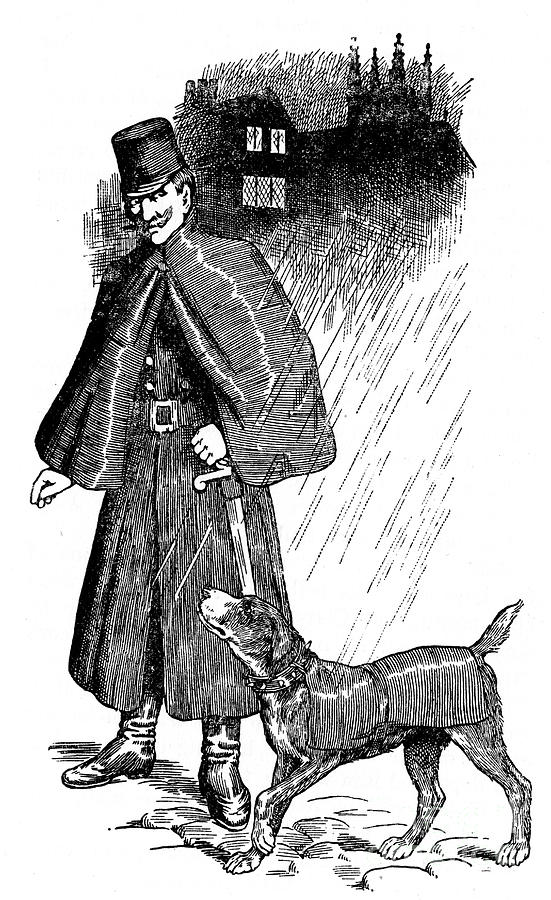 Ghent Police Dog, 1907. Artist Anon Drawing by Print Collector
