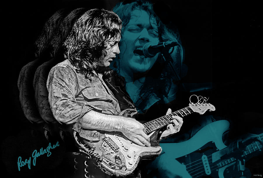 Music Digital Art - Ghost Blues for Rory by Mal Bray