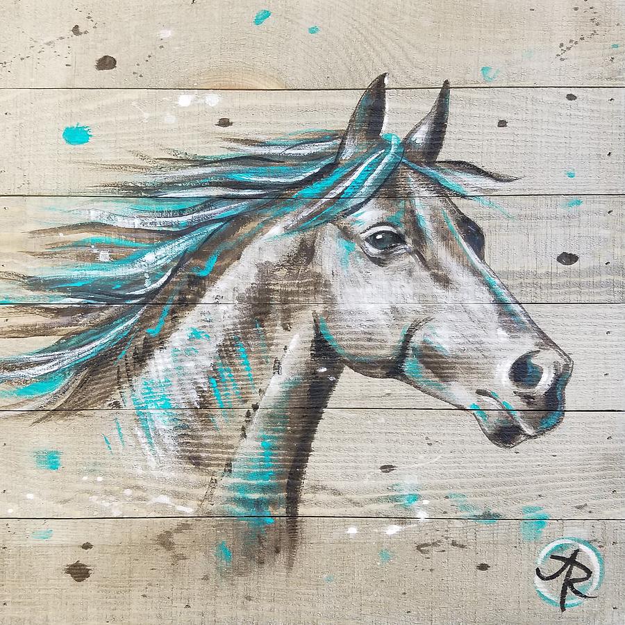 Ghost Horse Painting by Afton Ray-Rossol | Pixels