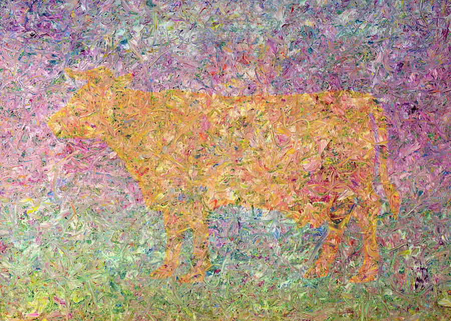 Abstract Painting - Ghost of a Cow by James W Johnson