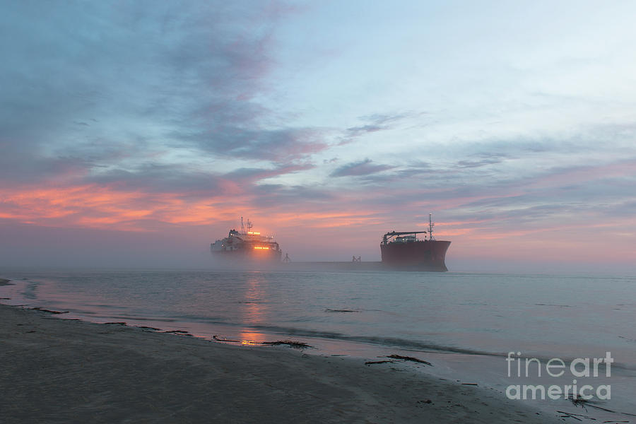 Ghost Ship - Foggy Twilight Photograph by Dale Powell