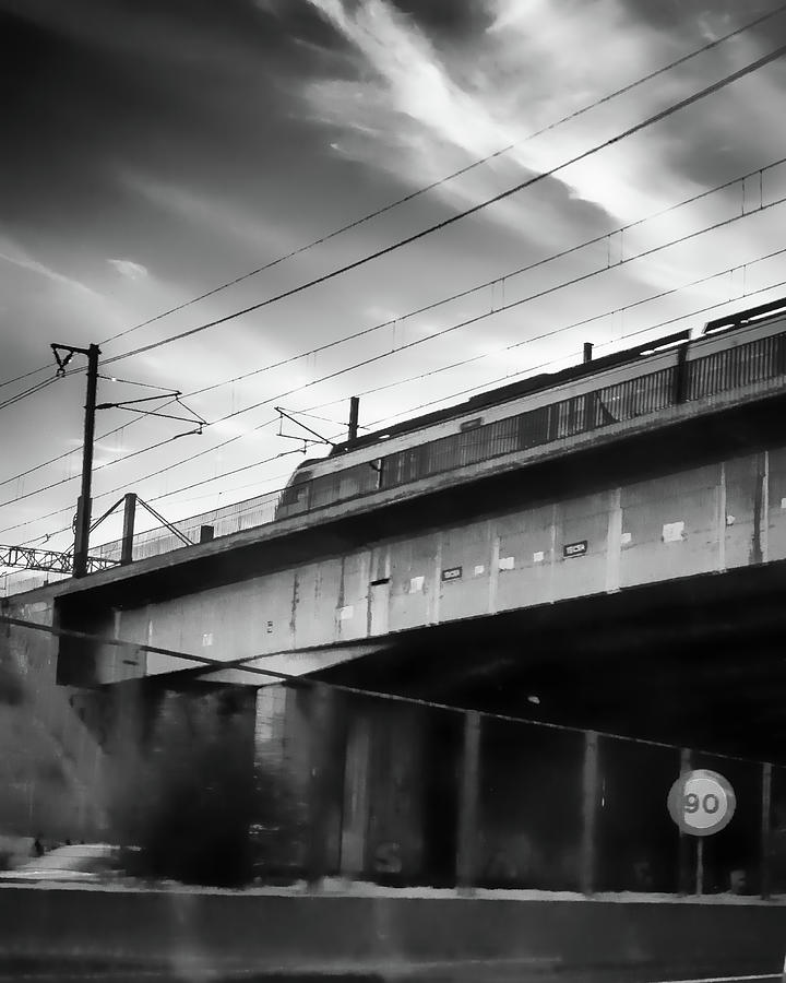 Black And White Photograph - Ghost Train by Borja Robles