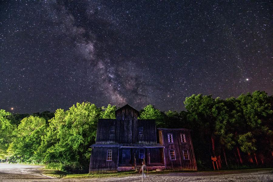 Ghostly Montauk Mill under the Milkyway Photograph by Ron Lewis - Fine ...