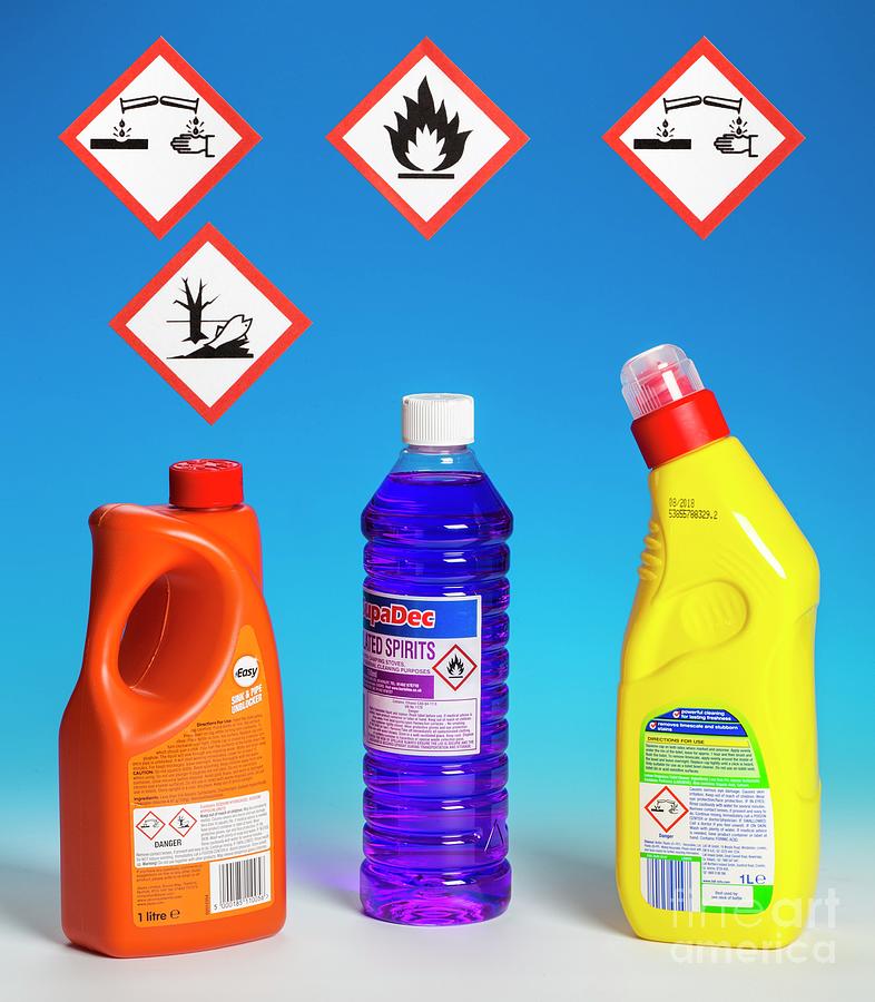Ghscc Hazard Labels Photograph by Martyn F. Chillmaid/science Photo ...