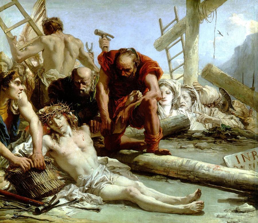 Giandomenico Tiepolo / The Crucifixion, 1772, Italian School. JESUS. CRISTO CRUCIFICADO. Painting by Giandomenico Tiepolo -1727-1804-