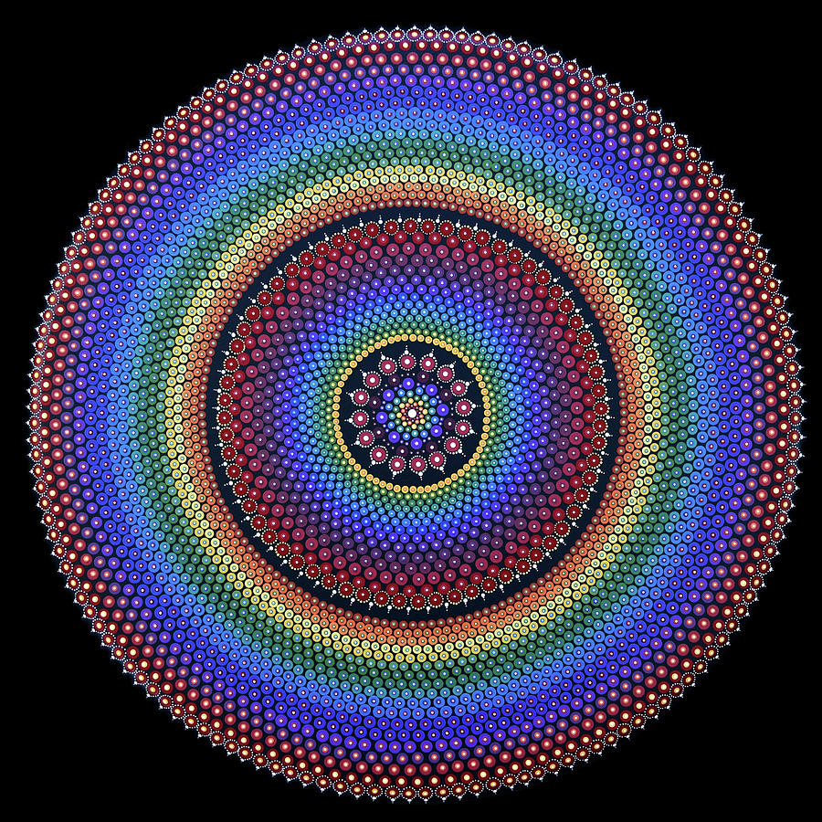 Mandala Painting - Giant Mandala by Lisa Frick