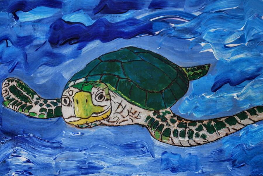 Giant Sea Turtle Mixed Media by Robert Ransom | Fine Art America