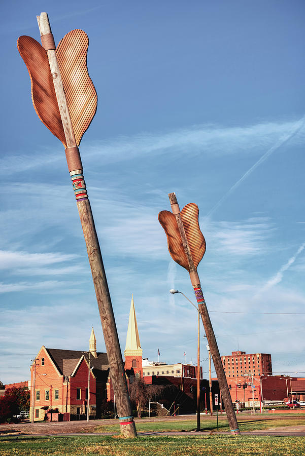 Giant Wooden Arrows of Fort Smith Arkansas Photograph by Gregory Ballos