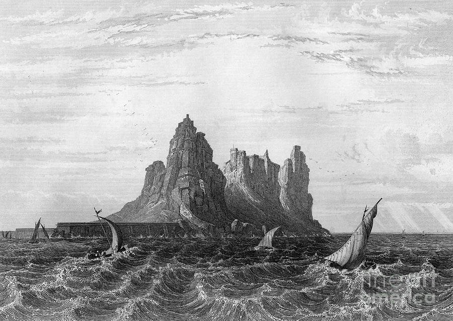 Gibraltar, 1857.artist H Winkles Drawing by Print Collector