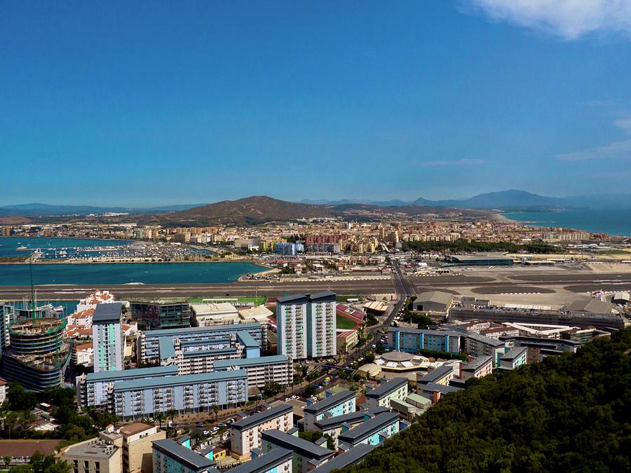 Gibraltar Harbor, View To City Photograph
