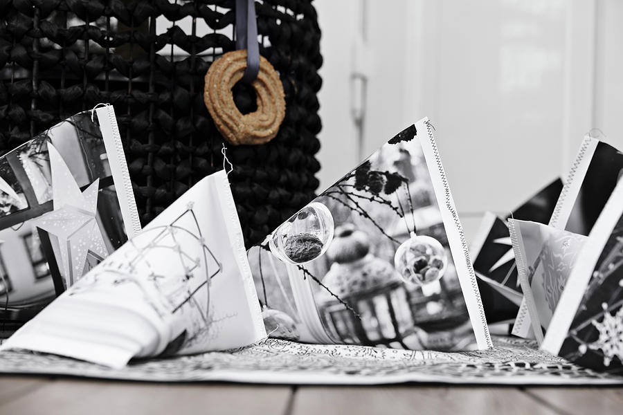 Gift Bags With Black-and-white Photographic Prints Photograph by Lykke Foged & Morten Holtum