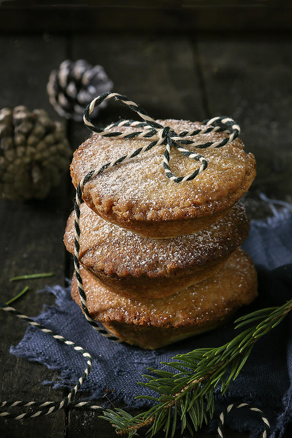 Gifts From The Kitchen: Mince Pies Tied Together With Kitchen String Photograph by Stacy Grant