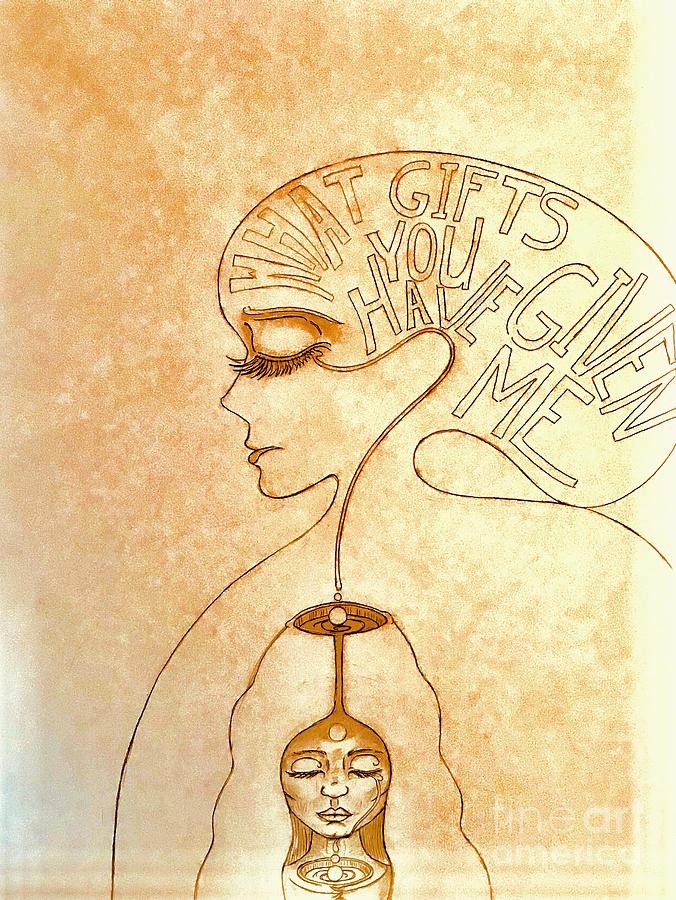 Gifts Of The Mind Drawing by Judy Henninger