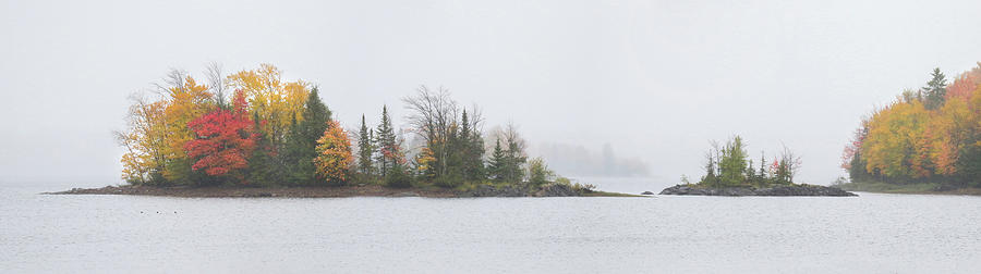 Gile Flowage Fog PANO Photograph by Brook Burling