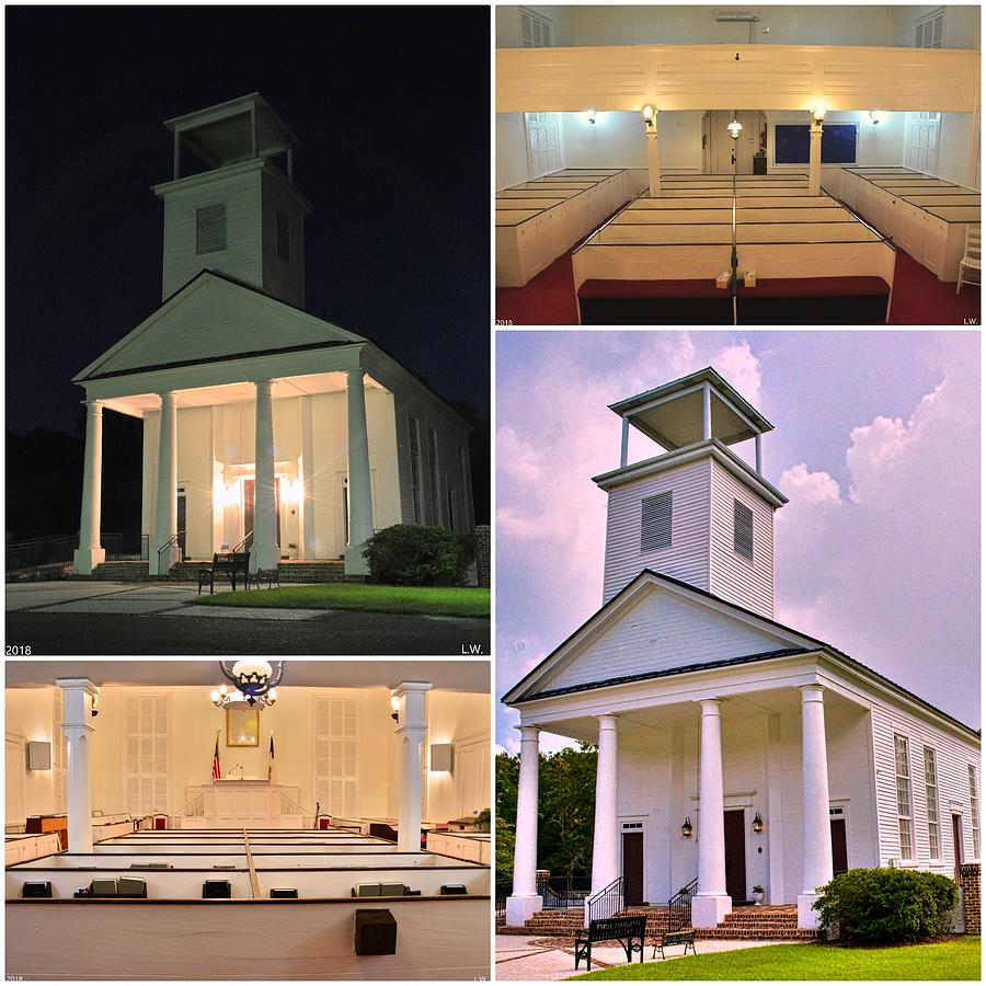 Gillisonville Baptist Church Ridgeland South Carolina Collage Photograph by Lisa Wooten