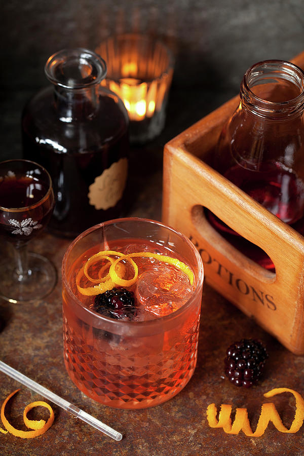 Gin And Tonic Made With Sloe Gin Photograph by Jane Saunders Pixels