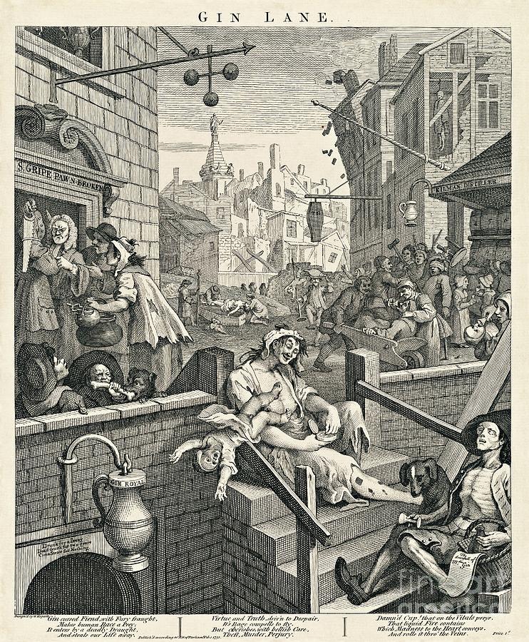 William Hogarth Photograph - gin Lane By William Hogarth by The Miriam And Ira D. Wallach Division Of Art, Prints And Photographs: Print Collection/new York Public Library/science Photo Library