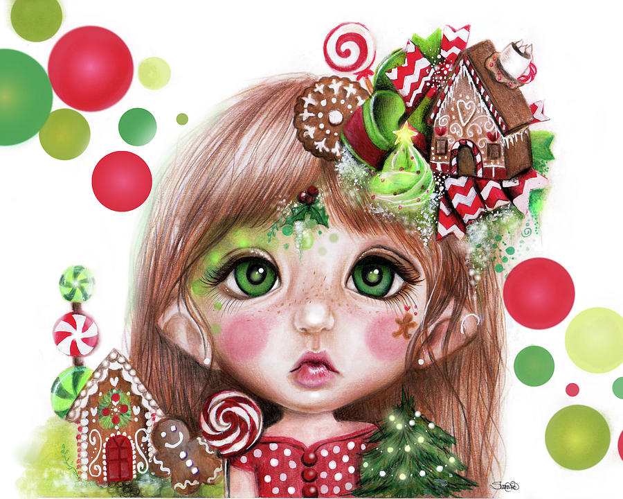 Candy Mixed Media - Ginger (christmas) - Munchkinz Elf by Sheena Pike Art And Illustration