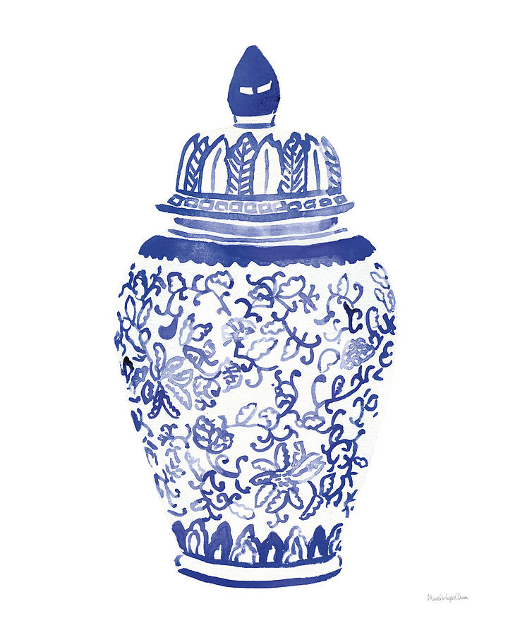 Jar Painting - Ginger Jar II by Mercedes Lopez Charro