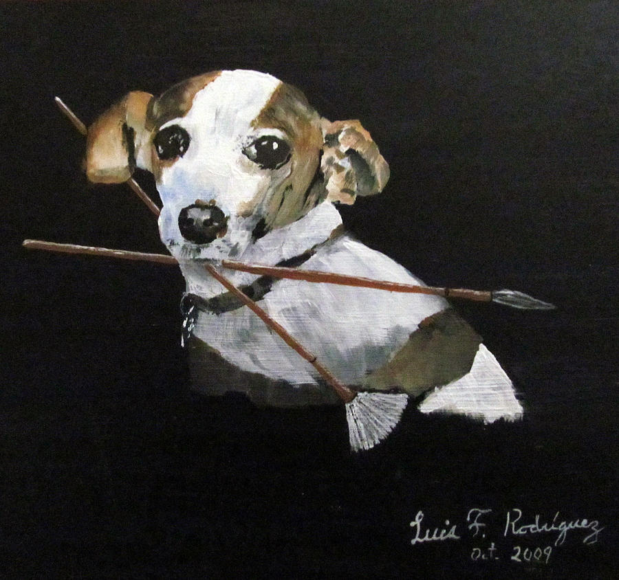 Jack Russell Painting by Luis F Rodriguez