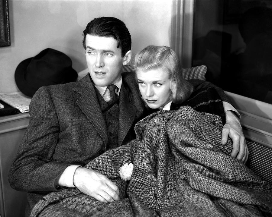 Ginger Rogers And James Stewart Looking Away Photograph by Globe Photos ...